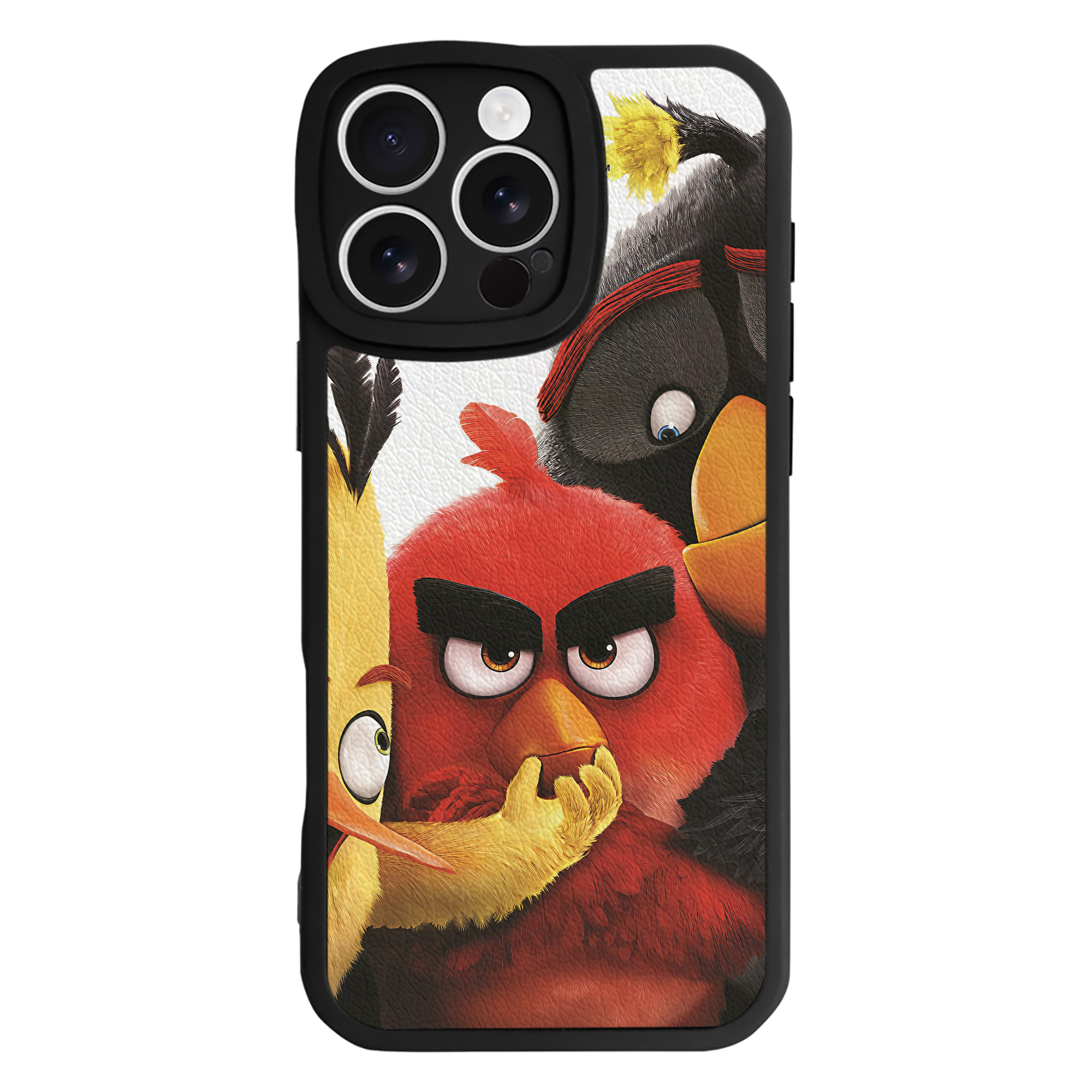 （画像用） Angry Birds アングリーバード 【iPhone 16シリーズ対応】シリコンスマホケース（レザー調） 材質：シリコン